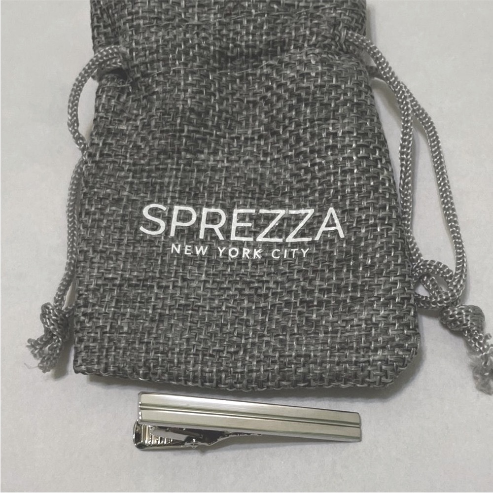 Sprezza Silver Tie Bar Tie Clip Tie Pin